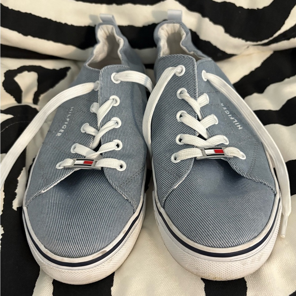 Tommy Hilfiger Light Blue Canvas Shoes